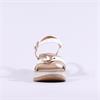 Repo Buckle Detail Wedge Sandal - White Gold
